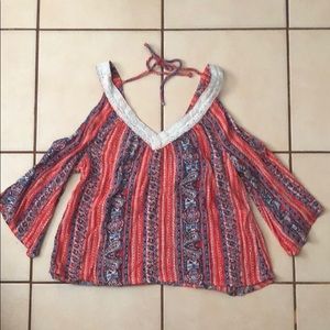 Red, white and blue top. Small